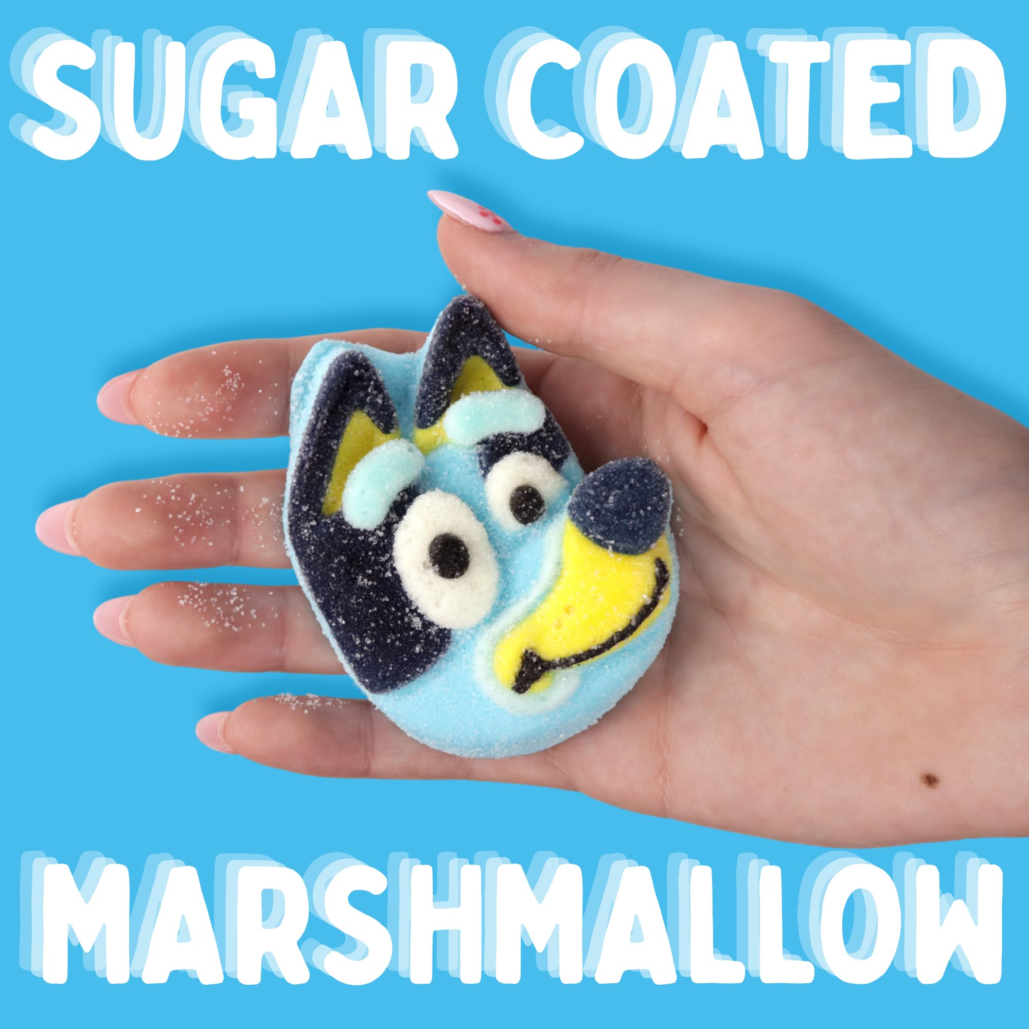 Bluey Candy Jumbo Marshmallows, Sugar Coated Treats, Individually Wrapped Pieces, 4 Count Box - Image 3